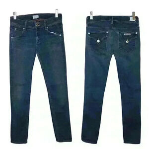 Hudson women's mid-rise medium wash collin skinny jeans size 25
